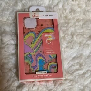 Sonix iPhone 14 Plus Case - Pink and Gold Rainbow